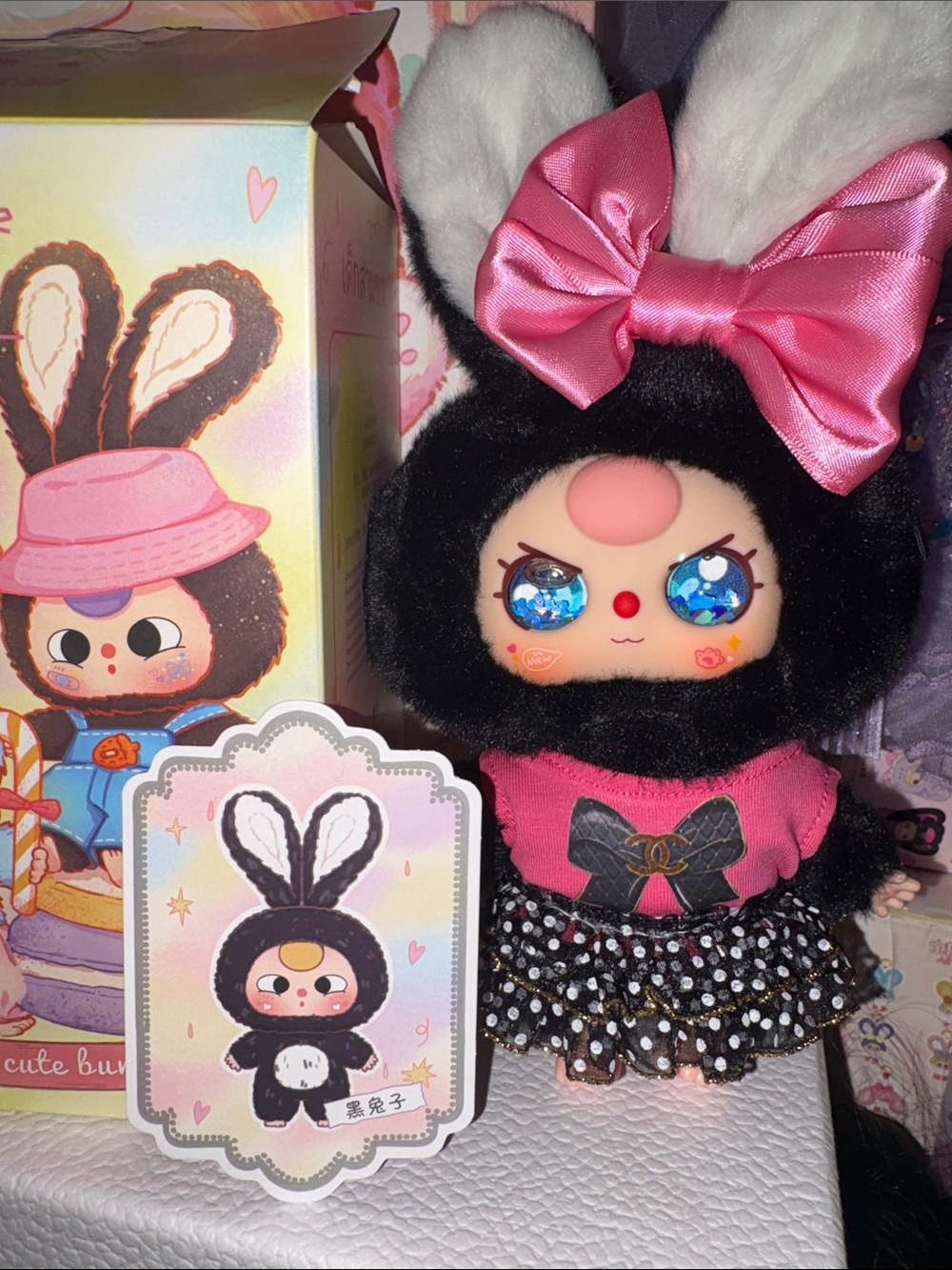 Macaron cute bunny baby three custom